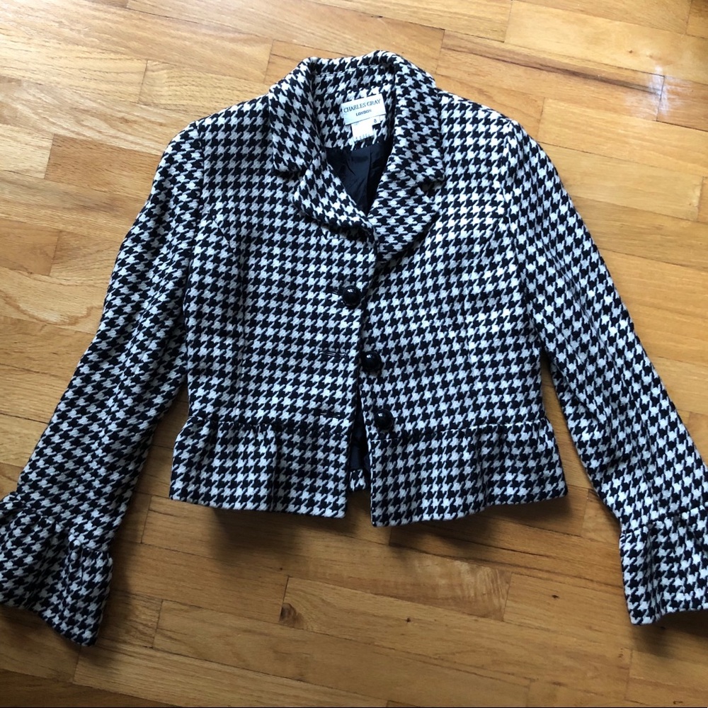 CHARLES GRAY Houndstooth Vintage Blazer